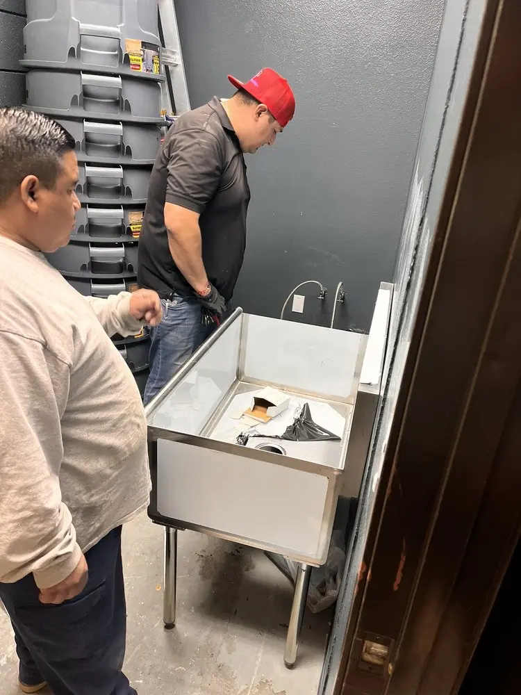 Commercial plumbing and sink installation in Morgan City